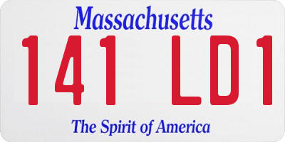 MA license plate 141LD1