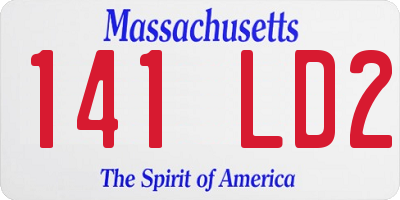 MA license plate 141LD2
