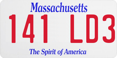 MA license plate 141LD3