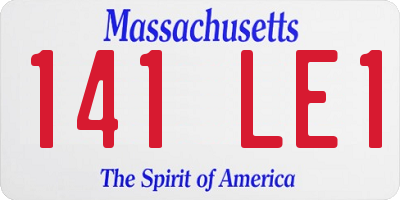 MA license plate 141LE1
