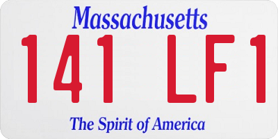 MA license plate 141LF1