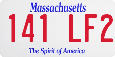 MA license plate 141LF2