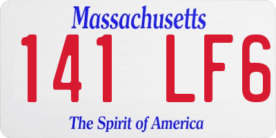 MA license plate 141LF6