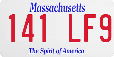 MA license plate 141LF9