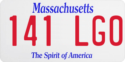 MA license plate 141LG0