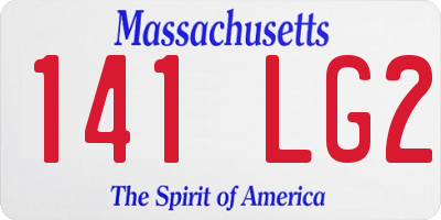 MA license plate 141LG2