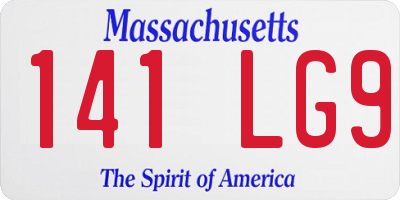 MA license plate 141LG9