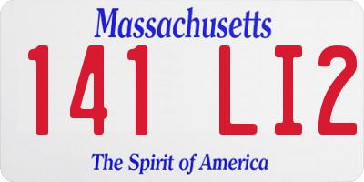 MA license plate 141LI2