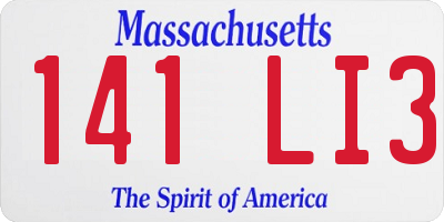 MA license plate 141LI3