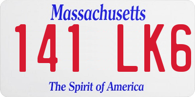 MA license plate 141LK6