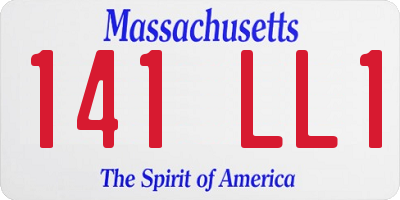 MA license plate 141LL1