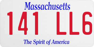 MA license plate 141LL6