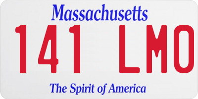 MA license plate 141LM0