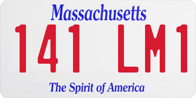MA license plate 141LM1