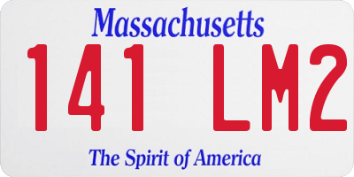 MA license plate 141LM2