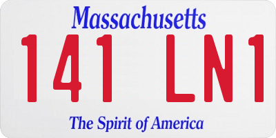 MA license plate 141LN1
