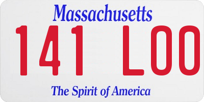 MA license plate 141LO0