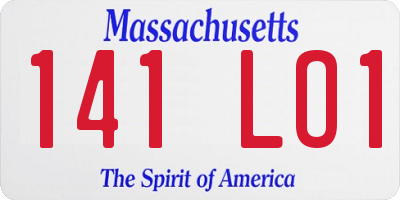 MA license plate 141LO1