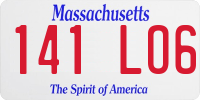 MA license plate 141LO6