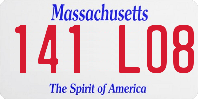 MA license plate 141LO8