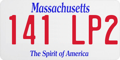 MA license plate 141LP2