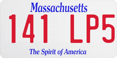 MA license plate 141LP5