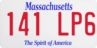MA license plate 141LP6