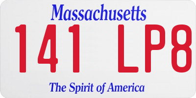 MA license plate 141LP8