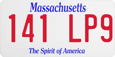 MA license plate 141LP9