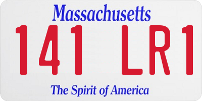 MA license plate 141LR1