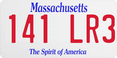 MA license plate 141LR3