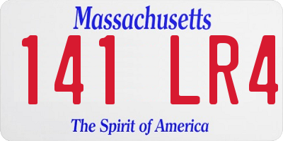 MA license plate 141LR4