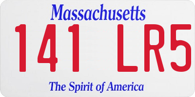 MA license plate 141LR5