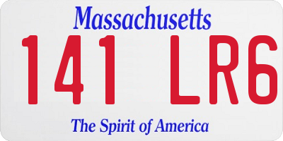 MA license plate 141LR6