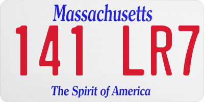 MA license plate 141LR7