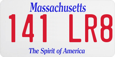 MA license plate 141LR8