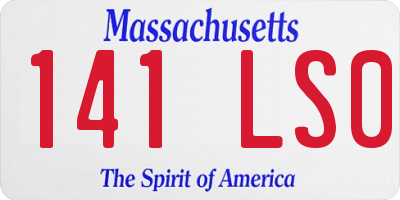 MA license plate 141LS0
