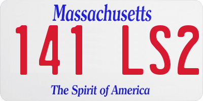 MA license plate 141LS2
