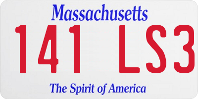 MA license plate 141LS3