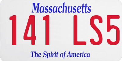 MA license plate 141LS5