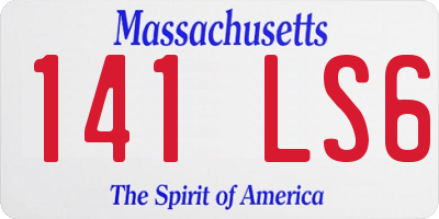 MA license plate 141LS6