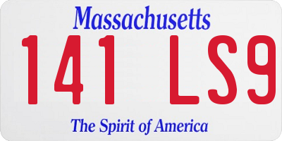 MA license plate 141LS9