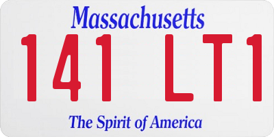 MA license plate 141LT1