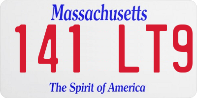 MA license plate 141LT9