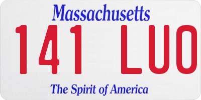 MA license plate 141LU0