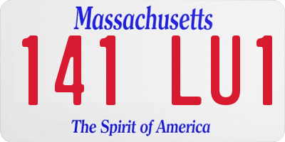 MA license plate 141LU1