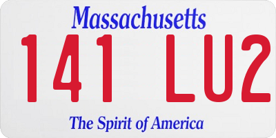 MA license plate 141LU2