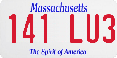 MA license plate 141LU3