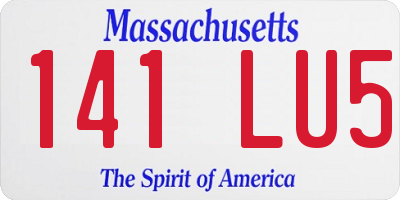 MA license plate 141LU5