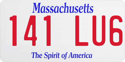 MA license plate 141LU6